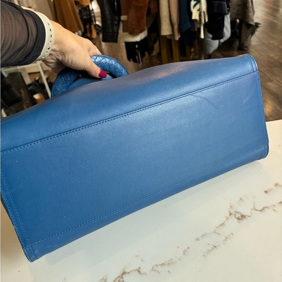 Bottega Veneta blue satchel bag - Picture 3 of 10